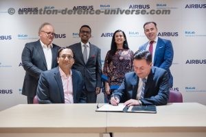 Airbus and Traxof Technologies team at the signing ceremony