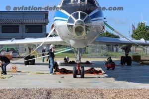 Disabled aircraft on the runway