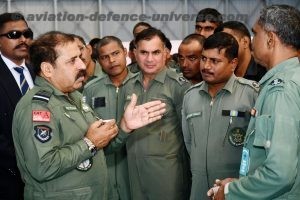 Air Chief Marshal RKS Bhadauria interacting with the Air Warriors