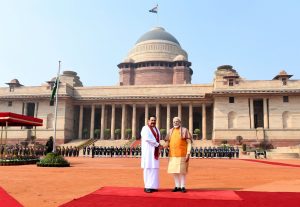 Prime Minister Modi with Srilanka’s Prime Minister Rajapaksa