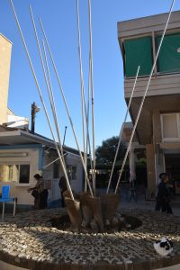 Human Rights monument at the crossing in Nicosia