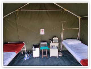 two-bed tents for screening, isolation & quarantine