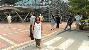 The author at Doresan Station in South Korea