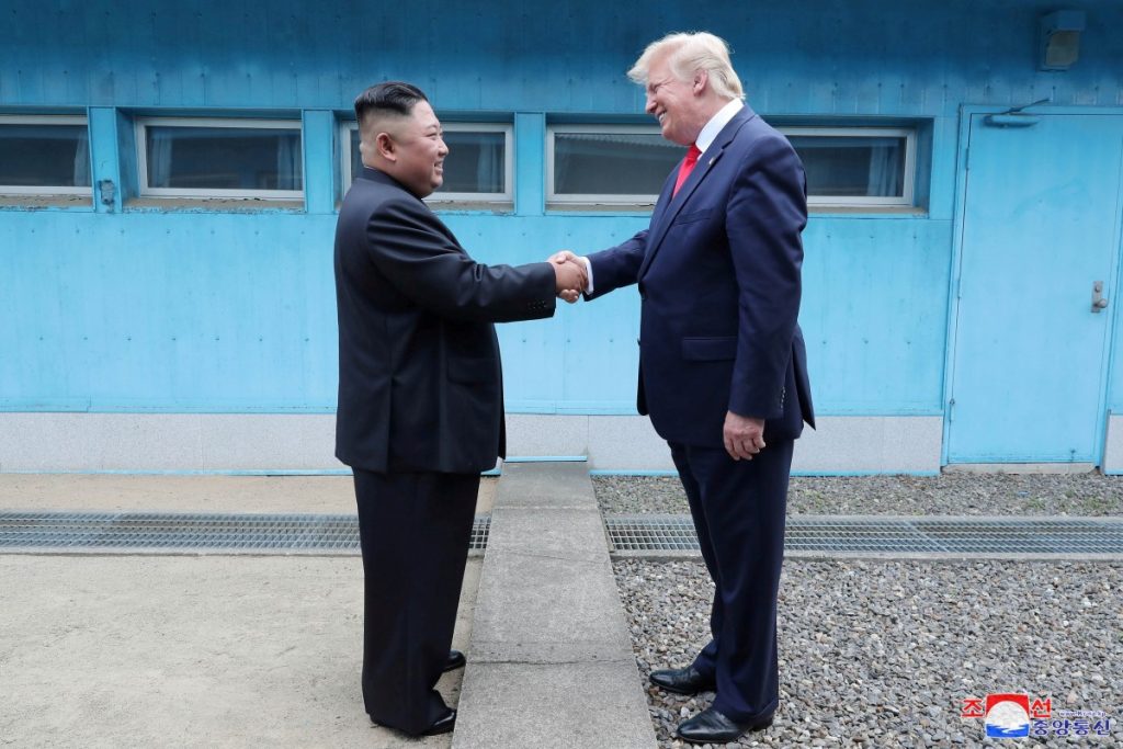 US-North Korean handshake