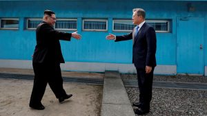 Kim Jong Un with South Korean President Moon Jae-in