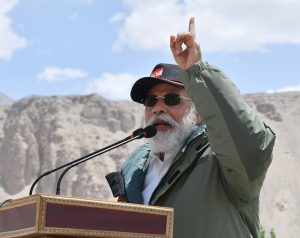Narendra Modi interacts with Indian troops