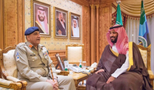 General Bajwa and crown prince Mohammed bin Salman