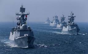 Chinese Navy ships in Indian Ocean 