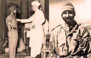 Major RS Dayal getting the Mahavir Chakra