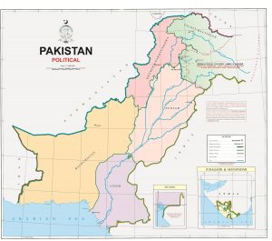 political map of Pakistan