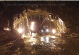 Heavy Flow of Water Gushing into Tunnel from Seri Nala (Courtesy BRO)