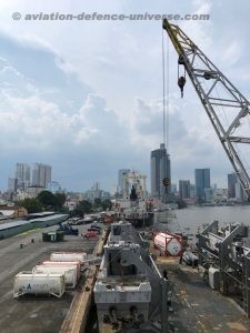 INS Airavat in Vietnam with COVID relief supplies