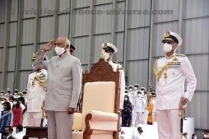 Indian Navy's Naval Aviation wing honoured with Presidents Colours