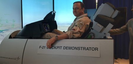 F-21 cockpit demonstrator on display in India