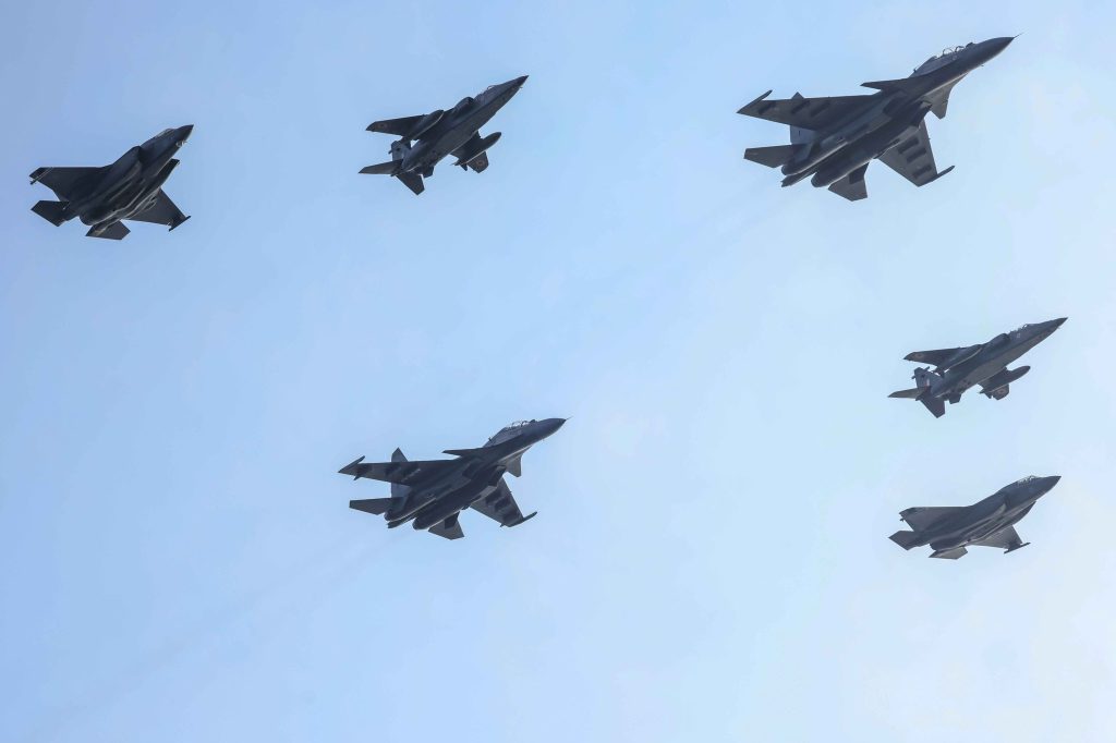 Fighters flying in Israeli skies