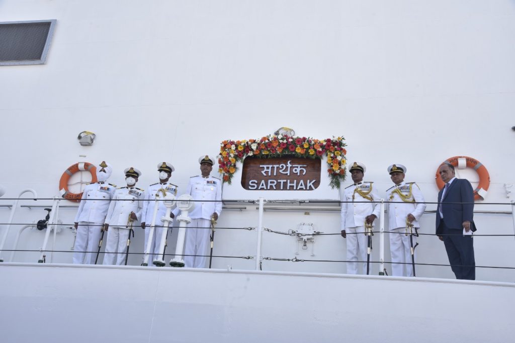 Indian Coast Guard Ship ‘Sarthak’ dedicated to the Nation