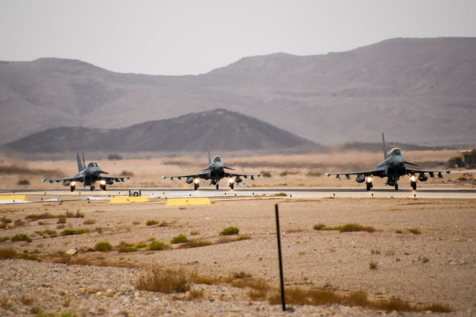 Fighters flying in Israeli skies