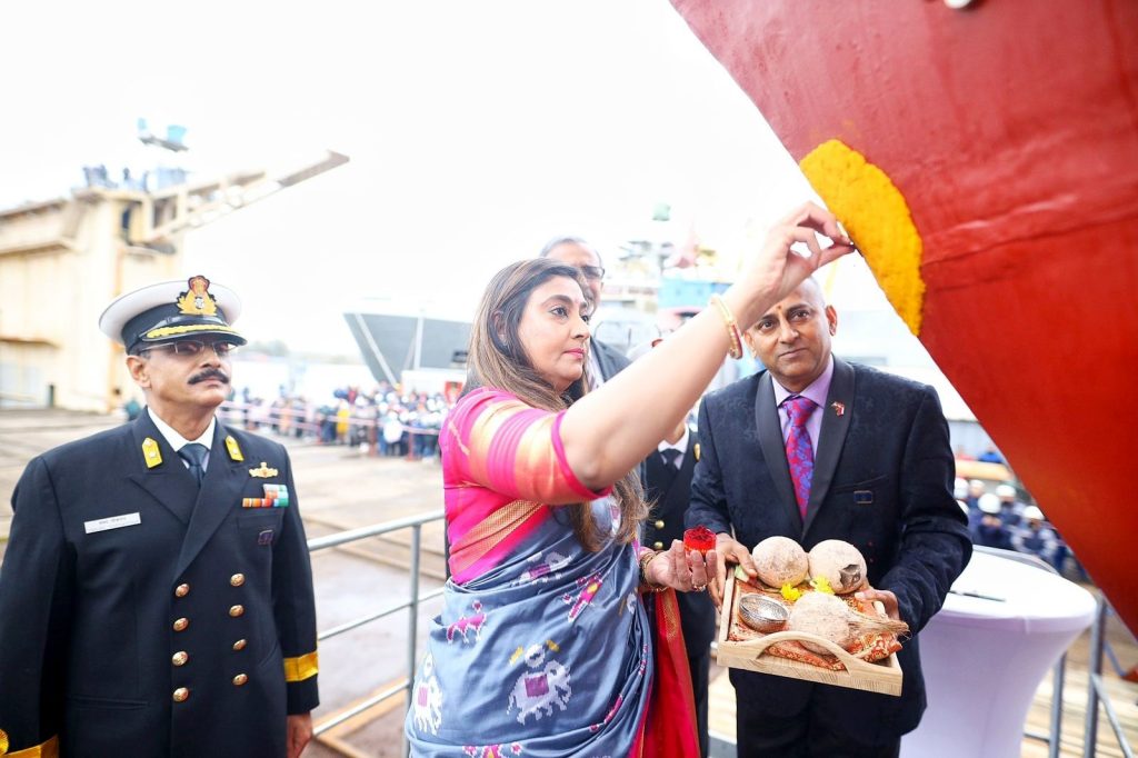 Yantar Shipyard, Kaliningrad, Russia in presence of Mr. D Bala Venkatesh Varma, Ambassador of India (Moscow) 