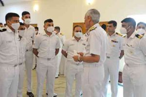 Admiral Karambir Singh on a farewell visit to Southern Naval Command