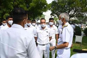 Admiral Karambir Singh on goodbye trip to  Eastern Naval Command