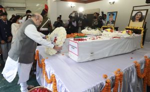 amit shah paying tribute