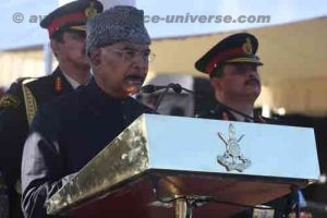 President reviews IMA Passing out Parade