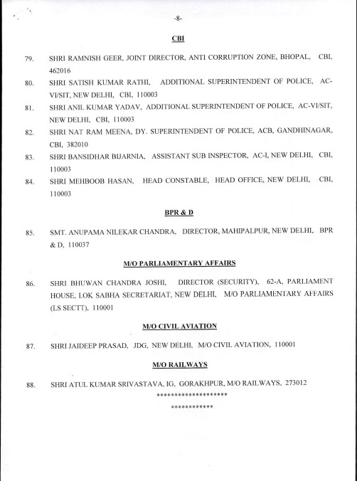 Award of Gallantry Medals / Service Medals 