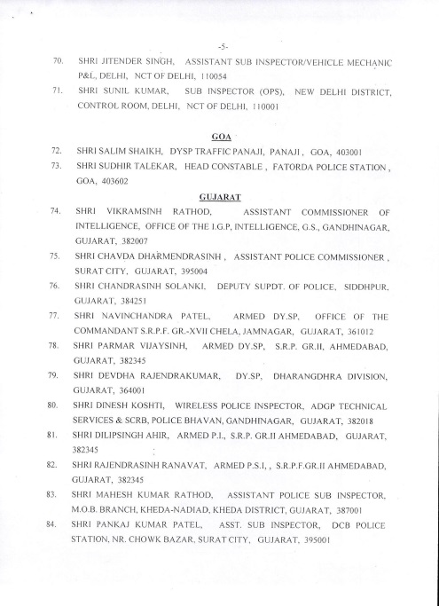 Award of Gallantry Medals / Service Medals 