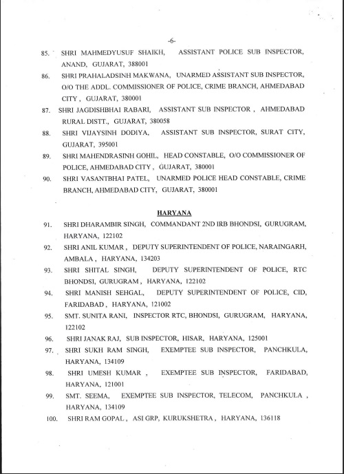 Award of Gallantry Medals / Service Medals 