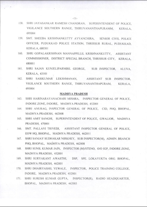 Award of Gallantry Medals / Service Medals 