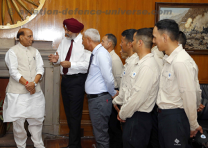 Rajnath singh and other military officials