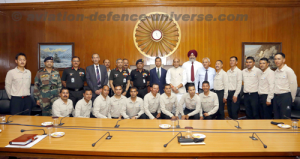 Rajnath singh with tiranga rescue team