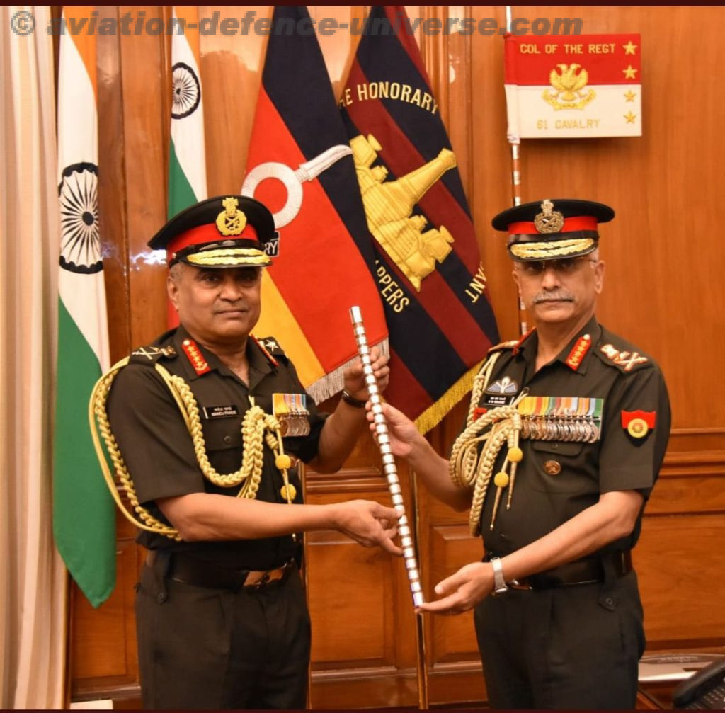 General Manoj Pande takes over from General Manoj Mukund Naravane as the 29th Indian Army Chief