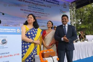 GRSE Launches Fast Patrol Vessel, ICGS Kamla Devi