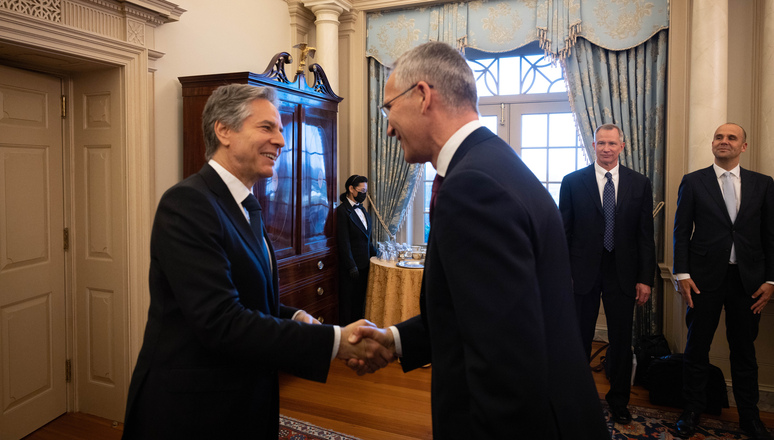 NATO Chief meets Anthony Blinken while Joe Biden 