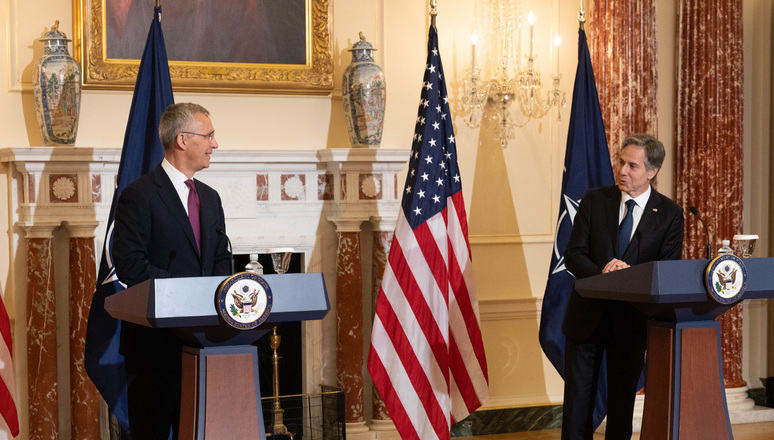 NATO Chief meets Anthony Blinken while Joe Biden 