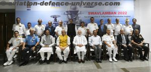 PM at the Naval Innovation and Indigenisation Organisation (NIIO) Seminar Swavlamban, in New Delhi on July 18, 2022.