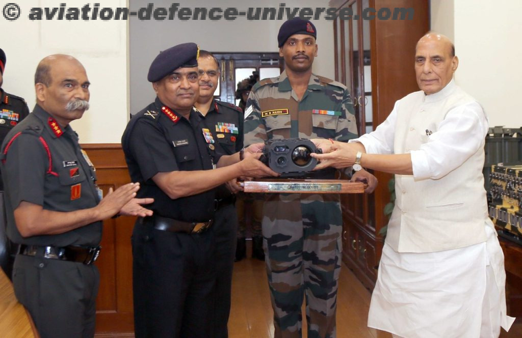 Defence Minister hands over indigenously-developed equipment & systems to Indian Army