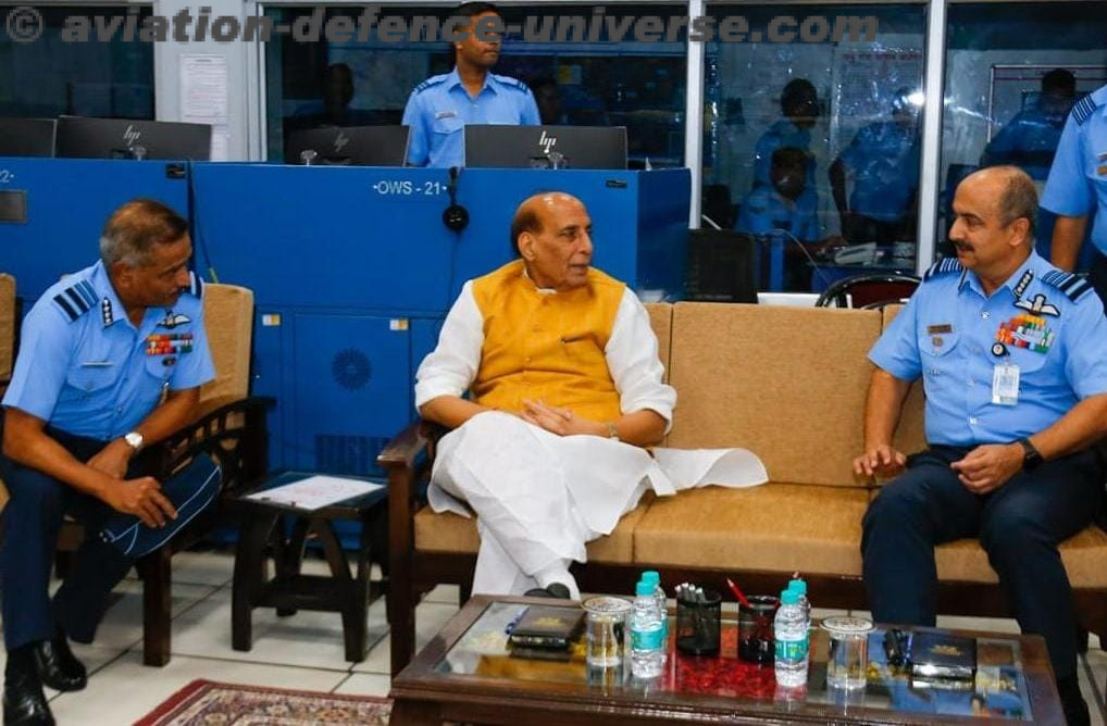 Defence Minister Rajnath Singh Visits Premier Radar Station of IAF