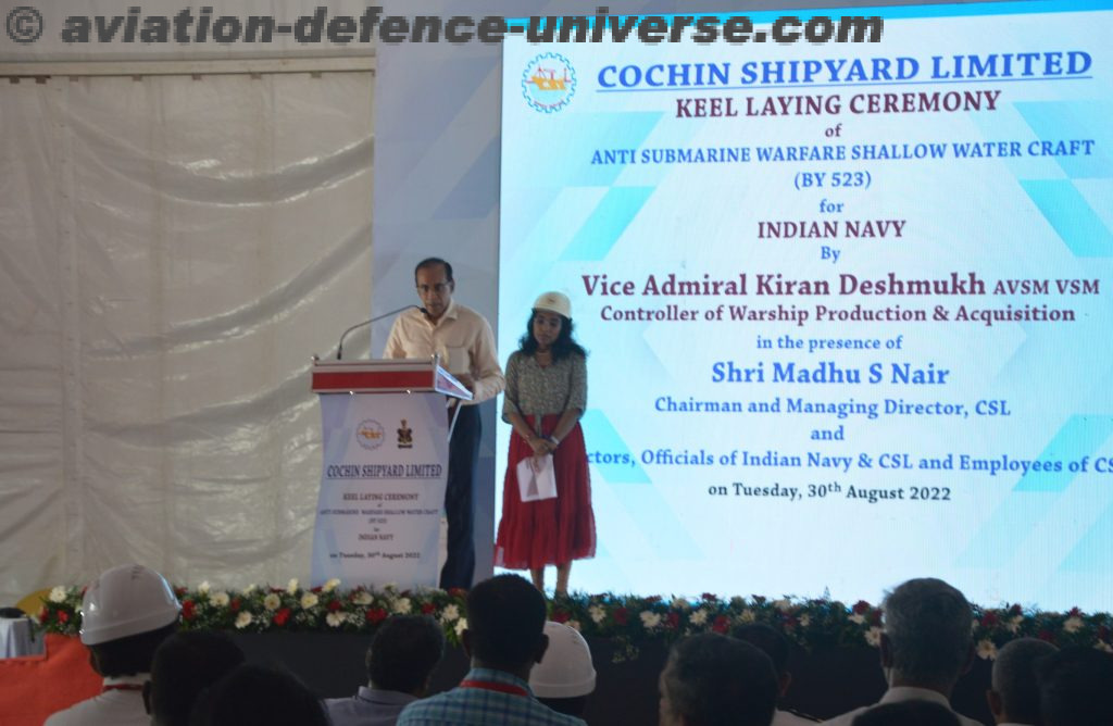 Keel Laid for First Warship of ASW SWC Project Being Constructed