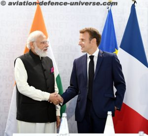 PM Narendera Modi with President Macron