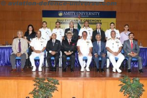 Memorandum of Understanding (MoU) was exchanged between the Indian Navy and Amity University 