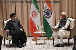 PM in a bilateral meeting with the President of the Islamic Republic of Iran, Mr. Ayatollah Sayyid Ebrahim Raisi, in Samarkand, Uzbekistan on September 16, 2022