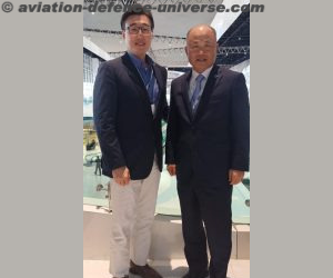 Yeong- Tae Pak Regional Director SE Asia, Defense, Space & Security Boeing & Sangmin Simon Lee Business Development Executive, Asia Pacific Insitu A Boeing company speaking to Chaitali Bag ADU at Defense & Security 2022 Bangkok.