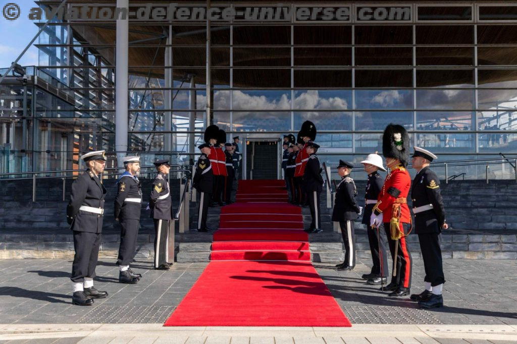 Regiments welcome King Charles III to Wales with trumpet fanfare