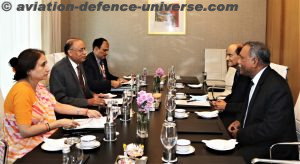 Defence Secretary conducts bilateral meetings ahead of DefExpo 2022