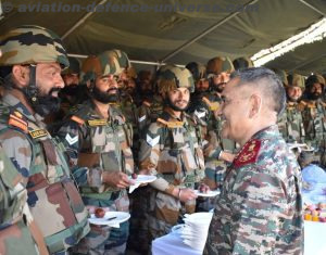 The Chief of Defence Staff, Anil Chauhan visits forward visits forward posts, in Rajouri sector of Jammu & Kashmir on October 24, 2022.