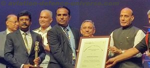 Defence Minister Honourable Mr. Rajnath Singh Awards Raksha Mantri Award to Data Patterns