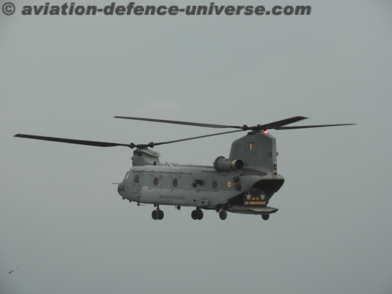 Chinook wishing IAF happy 90th anniversary from Chandigarh skies