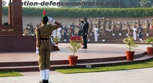 NCC to celebrate 74th anniversary of its raising; Defence Secretary pays homage to the fallen heroes at National War Memorial